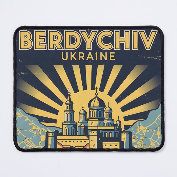 Item preview, Berdychiv Ukraine Retro Vintage Travel Souvenir designed and sold by TravelersGems.