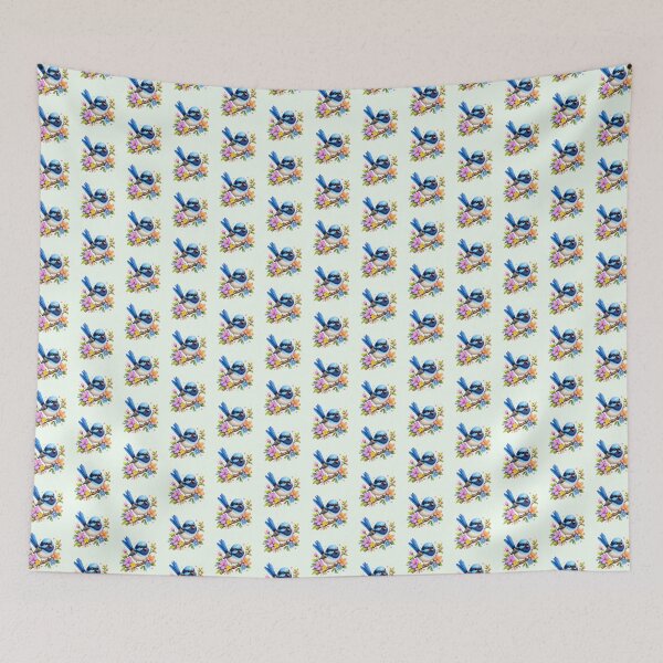 Item preview, Cute Fairywren Bird – Floral Branch Design designed and sold by BirdsRbeautiful.