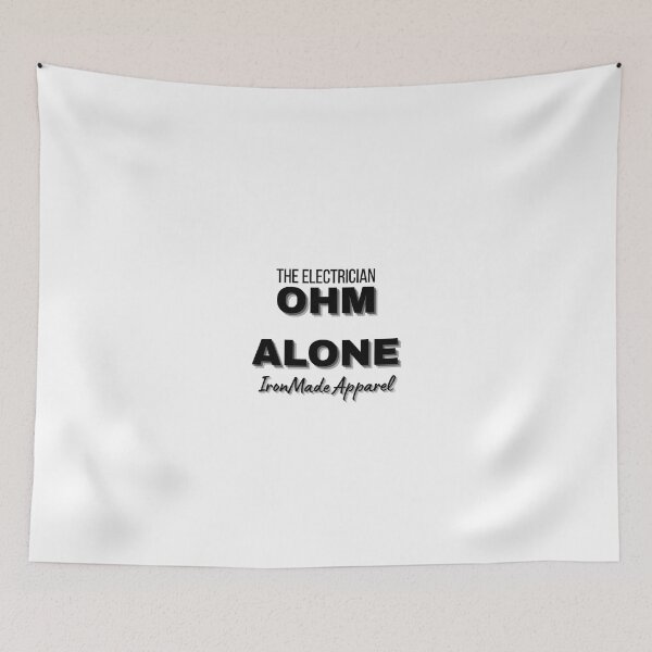 Item preview, OHM ALONE Electrician T-Shirt – Funny Electrical Humor Tee for Wiremasters & Skilled Trades Pros designed and sold by IronMade Apparel.