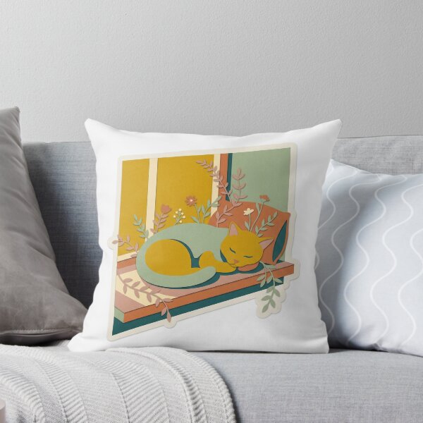 Item preview, Golden Hour Window Cat Nap designed and sold by belajarubic.