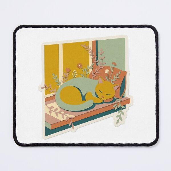 Item preview, Golden Hour Window Cat Nap designed and sold by belajarubic.