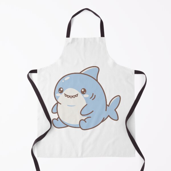 Item preview, Cute Chibi Sitting Blue Shark Kawaii designed and sold by aacroquet.