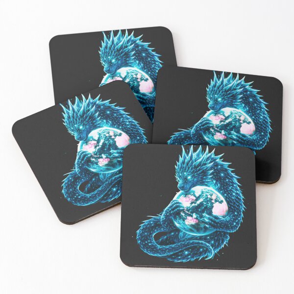 Item preview, Cosmic Neon Monster Dragon designed and sold by Nika Art Studio.
