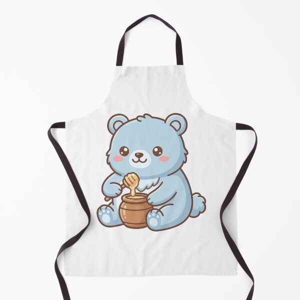 Item preview, Cute Chibi Blue Bear with Honey Pot and Dipper designed and sold by aacroquet.