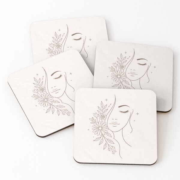 Item preview, Minimal Feminine Line Art Woman3 – Aesthetic Boho Neutral Illustration designed and sold by Swati's Digital Den.