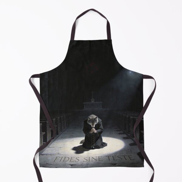Item preview, Faith Without Witness — Dark Sacred Wolf Prayer Art designed and sold by GeoWhimsy Studio.