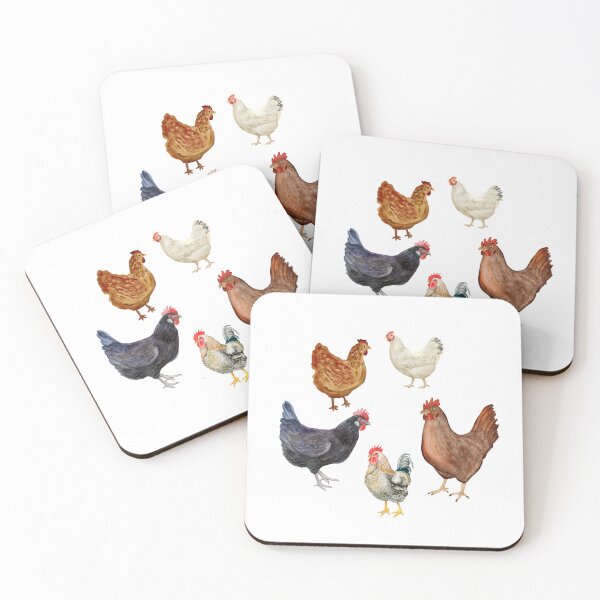 Item preview, Speckled Flock of Chickens  designed and sold by mrsjbz2.