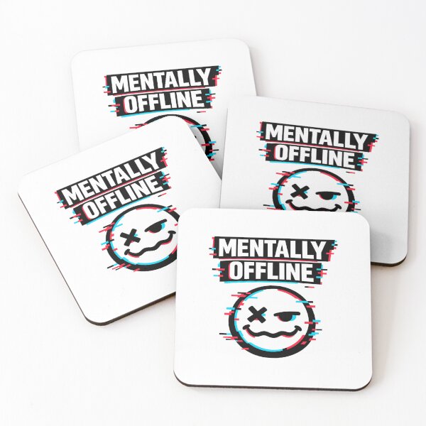 Artikelvorschau, Mentally Offline T-Shirt | Glitch Smiley Grafik-T-Shirt | Lustiges, sarkastisches Zitat-Shirt entworfen und verkauft von Grafy Master.