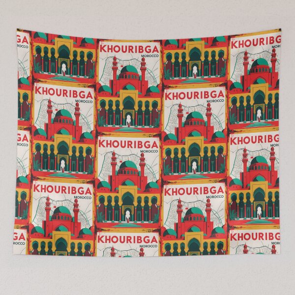 Item preview, Khouribga Morocco Retro Vintage Travel Design designed and sold by TravelersGems.