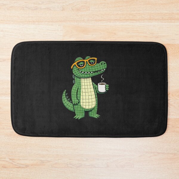 Item preview, Coffee Lover Crocodile – Morning Chill Vibe designed and sold by ColorSplash123.