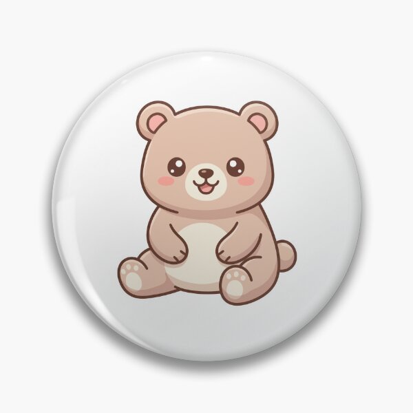 Item preview, Cute Chibi Sitting Brown Teddy Bear designed and sold by aacroquet.