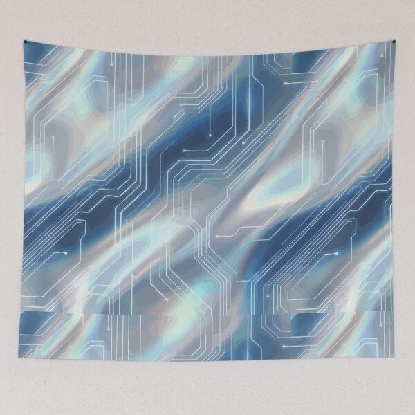 Item preview, Holographic Tech Circuit Pattern designed and sold by RidaSalArt.