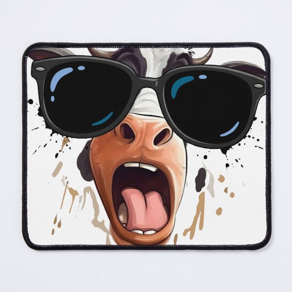 Item preview, Funny Shouting Cow Wearing Cool Sunglasses designed and sold by PholPol1959.