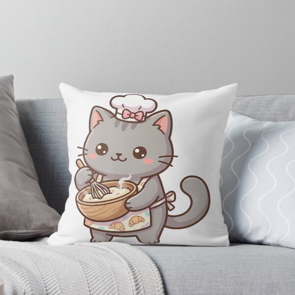 Item preview, Cute Kawaii Chef Cat Whisking Batter designed and sold by aacroquet.