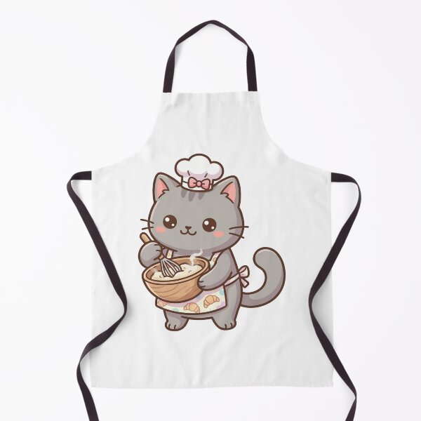 Item preview, Cute Kawaii Chef Cat Whisking Batter designed and sold by aacroquet.