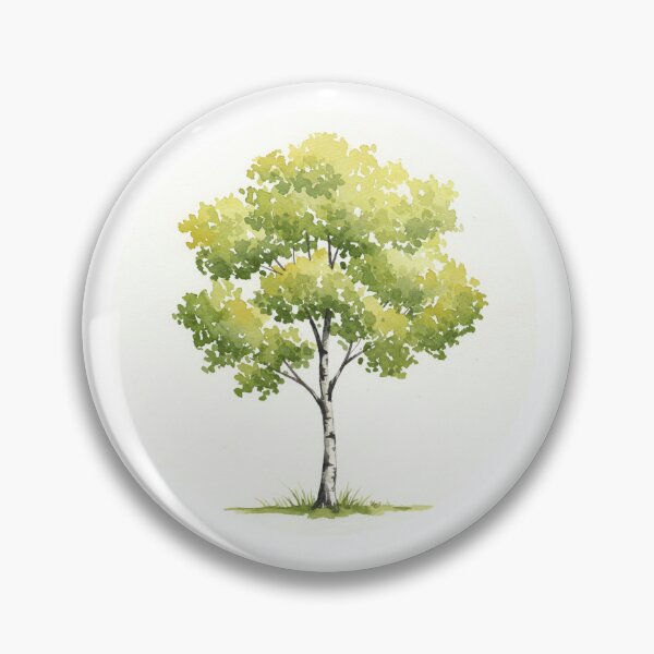 Item preview, Watercolor of a birch tree designed and sold by Ratatosk-AI.