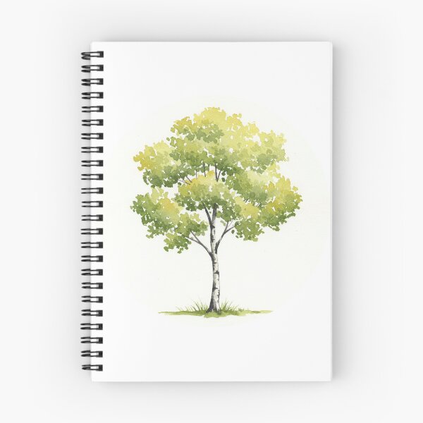 Item preview, Watercolor of a birch tree designed and sold by Ratatosk-AI.