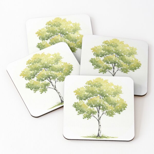 Item preview, Watercolor of a birch tree designed and sold by Ratatosk-AI.