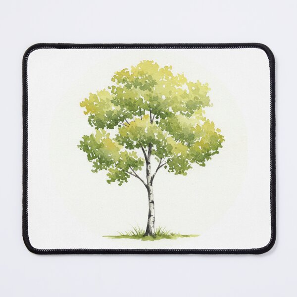 Item preview, Watercolor of a birch tree designed and sold by Ratatosk-AI.