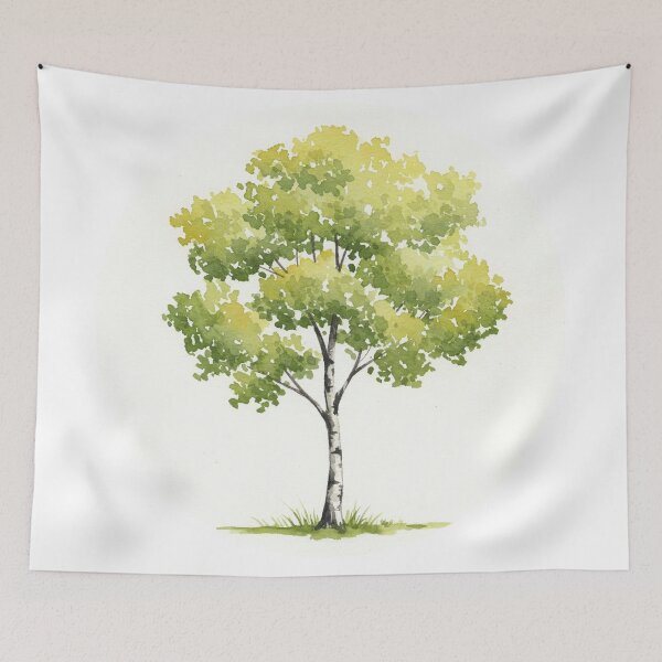 Item preview, Watercolor of a birch tree designed and sold by Ratatosk-AI.