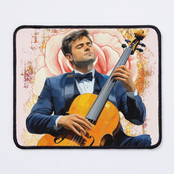 Item preview, Classical Cello Player Art – Elegant Musician Illustration, Romantic Orchestra Vibes, Artistic Music Design designed and sold by ChenEngEng.