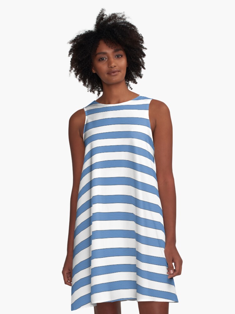 Stripes Horizontal lines A Line Dress for Sale by Iskanderox Redbubble