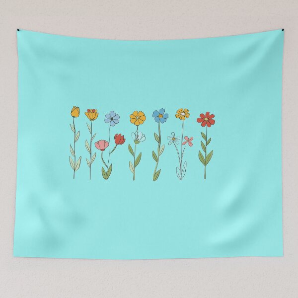 Artikelvorschau, Buntes Wildblumen-Shirt, süßes Blumen-T-Shirt, minimalistisches Shirt im Blumen-Stil, Frühlings-Shirt, T-Shirt mit botanischer Illustration entworfen und verkauft von innerfaith.