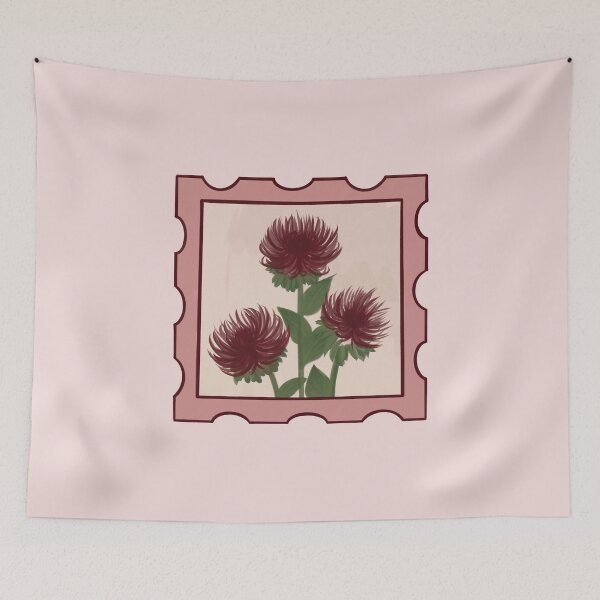 Item preview, Chrysanthemum Stamp designed and sold by Just-2-Raccoons.