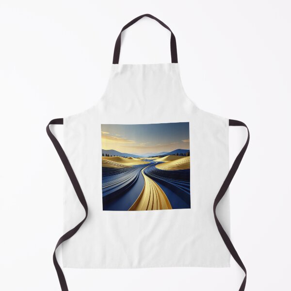 Item preview, 1. Open Fields - Minimalist Field Landscape - Calm Geometry in Gold and Blue designed and sold by FehlingMedia.