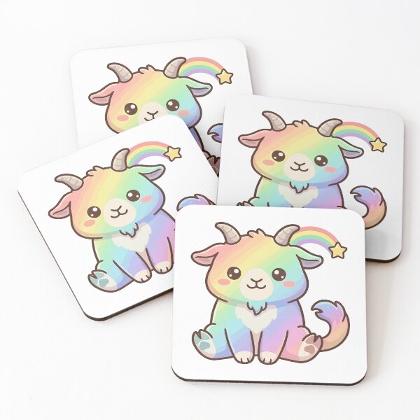 Artikelvorschau, Niedliche Chibi-Regenbogenziege entworfen und verkauft von aacroquet.