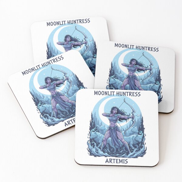 Item preview, Artemis Goddess of the Hunt Moonlit Huntress and Wolves designed and sold by Kindly Dead.