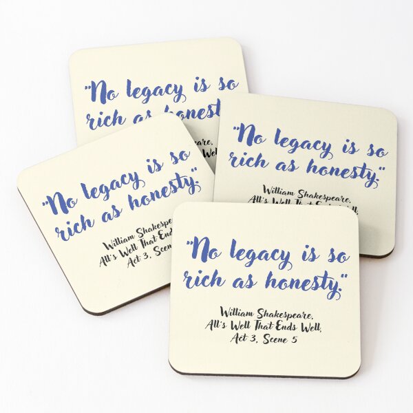 Item preview, Cool Shakespeare Quote from Alls Well That Ends Well designed and sold by CharlottePlaceArt.
