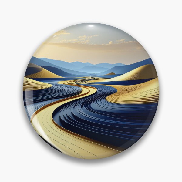 Item preview, 2. Field landscape - Geometric field structure - Balanced repetition in gold and blue designed and sold by FehlingMedia.