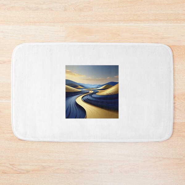Item preview, 2. Field landscape - Geometric field structure - Balanced repetition in gold and blue designed and sold by FehlingMedia.