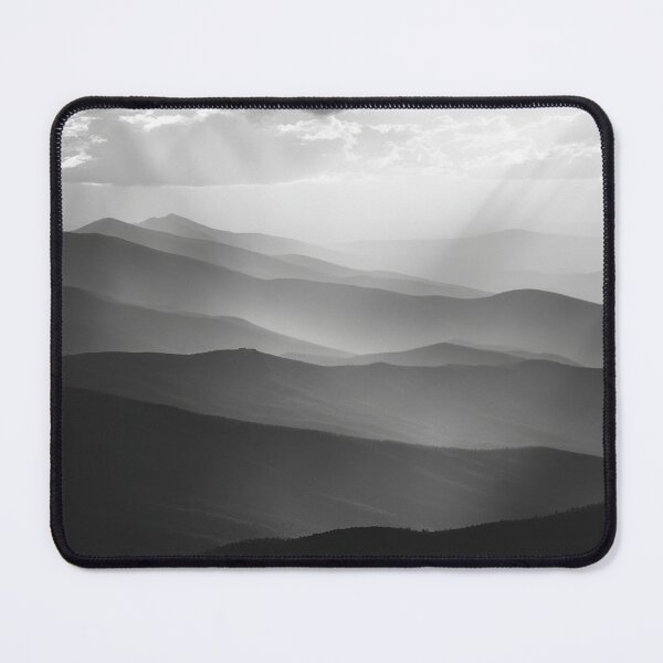 Item preview, Monochrome Mountains Landscape designed and sold by NicolasGlowArt.