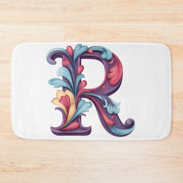 Item preview, Ornate Floral Letter R - Vibrant Botanical Alphabet Art Print designed and sold by DesignArtist.ia.
