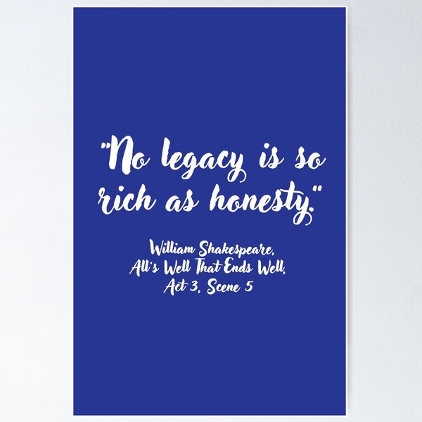 Item preview, Chill Shakespeare Quote from Alls Well That Ends Well designed and sold by CharlottePlaceArt.
