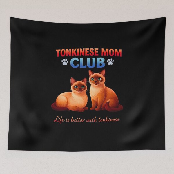 Item preview, Tonkinese Mom Club Cat Life is Better with Tonkinese Lover Cute Tonkinese Cat Graphic designed and sold by bilal sibgui.