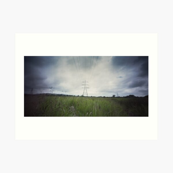 Electrical pylon - Pinhole photography Art Print