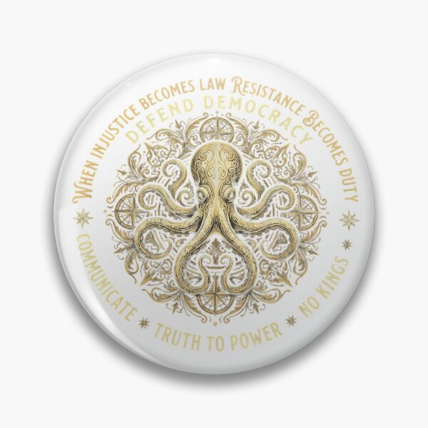Item preview, Ornate Resistance Octopus Mandate for Democracy and Truth designed and sold by chattsuede.