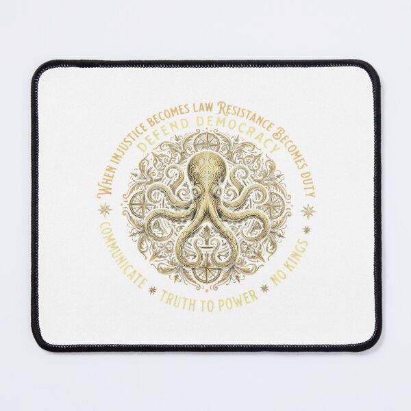 Item preview, Ornate Resistance Octopus Mandate for Democracy and Truth designed and sold by chattsuede.