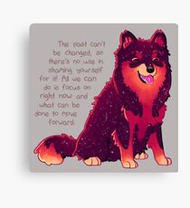 "The Past Can't Be Changed" Galaxy Pup Canvas Print
