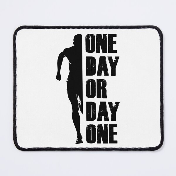 Item preview, One Day or Day One - Motivational Runner Silhouette designed and sold by 74tdesign.