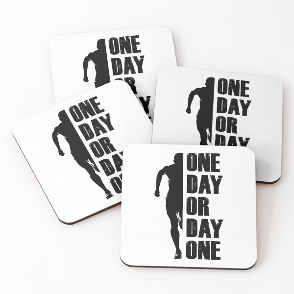Item preview, One Day or Day One - Motivational Runner Silhouette designed and sold by 74tdesign.