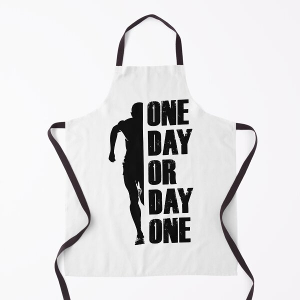 Item preview, One Day or Day One - Motivational Runner Silhouette designed and sold by 74tdesign.