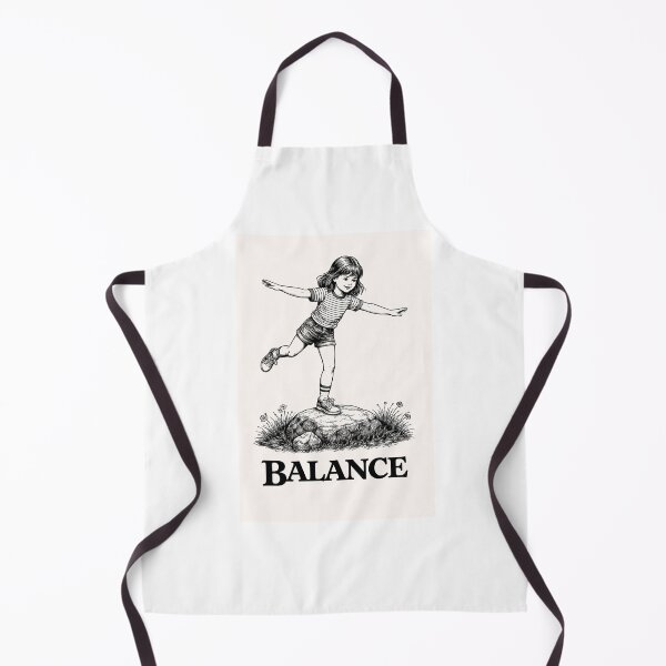 Item preview, Balance Vintage Girl Illustration Black and White – Retro 70s Aesthetic Minimalist Art Design designed and sold by VINTAGEPUNTEES.