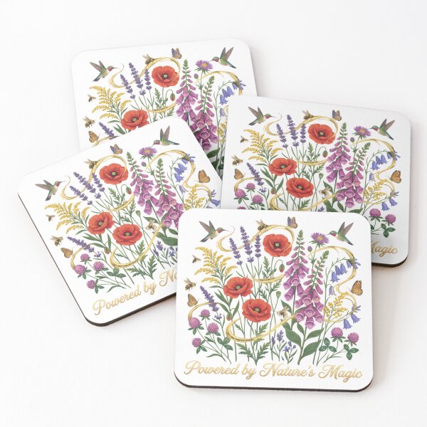 Item preview, Powered by Nature's Magic Wildflower and Wildlife Botanical Illustration designed and sold by chattsuede.