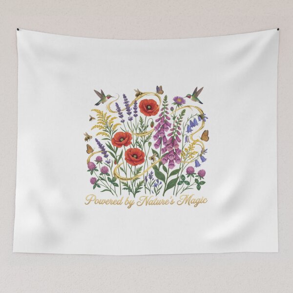 Item preview, Powered by Nature's Magic Wildflower and Wildlife Botanical Illustration designed and sold by chattsuede.