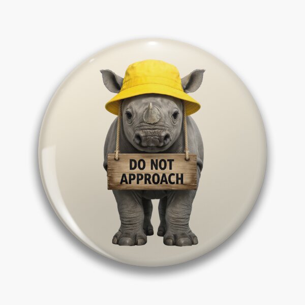 Item preview, Do Not Approach Rhino Warning Sticker designed and sold by EimSol.