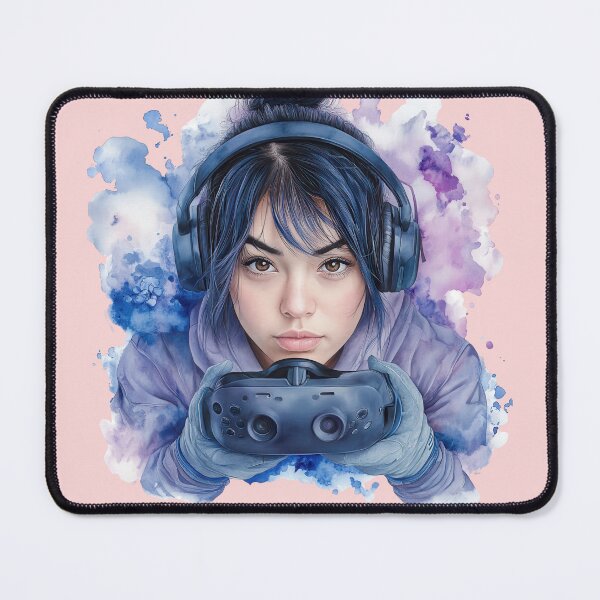 Item preview, Gamer Girl Aesthetic Art – VR Headset Illustration, Futuristic Gaming Portrait, Digital Lifestyle Design designed and sold by ChenEngEng.